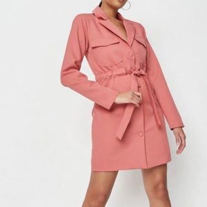 MISSGUIDED Pink Blazer Dress Size 0